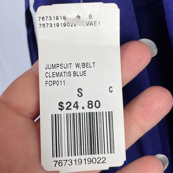 NWT Forever 21 Blue Jumpsuit/Romper w/Deep Front Pockets - Size Small - Picture 15 of 15